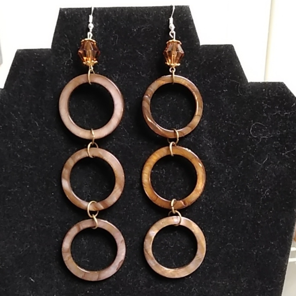 Brown Hoop Earrings